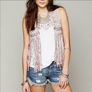 Free People bohemian fringe vest